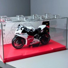 스케일 두카티 바디 오토바이 후진 기능 사운드 효과 수집용 모델 전시용, 5. White acrylic box, 1개
