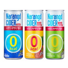 나랑드 사이다 제로 오리지널 애플 파인애플 3종 30캔 세트, 245ml, 30개