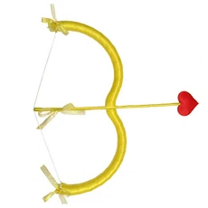 큐피드 활 화살 소품 하트 모양 장식 발렌타인 데이 사진 촬영 무대 코스튬 공연, 05 YELLOW