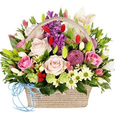 99플라워 (당일수령) 사랑 한가득 [ST-A1918] - 전국꽃배달서비스 기념일 봄 생일 생화 꽃선물 당일배송 꽃바구니, 1개