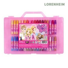 로렌하임 동아 크레파스 36색 여아용 분홍 캐릭터랜덤 1개입 취미용미술도구