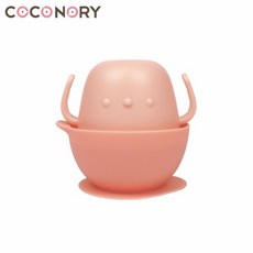 COCONORY 可愛小雞矽膠吸盤碗組/2色, 粉色, 1個