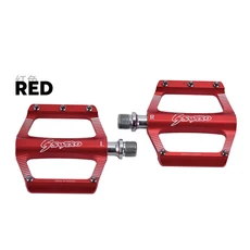 SWTXO DU 페달 알루미늄 합금 산악 자전거 로드 바이크 접이식 범용 소형, 01 빨간색, 1개