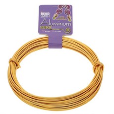 ECLATIS THE 더 BEAD 비드smith 양극 산화 알루미늄 와이어 - 12게이지 11.9m38피트 라이트 골드칼라 색상 하이퀄리티 주얼리 제작 포장 조각 꽃 모