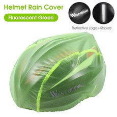 웨스트 바이킹 초경량 자전거 헬멧 커버 방수 반사 방진 레인 산악 도로 사이클링 커버, Fluorescent Green, 1개