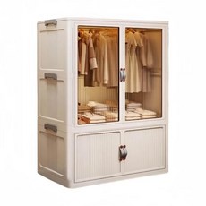 多功能收納櫃 附輪可拆卸 65x42x106.5cm, 特大號-1櫃1箱送滑輪/送定製衣架10支, 1件