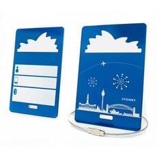 台灣製造 行李開瓶卡【Zakka雜貨網】行李吊牌 不鏽鋼 磁鐵 送禮, 1個, 雪梨藍