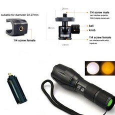 라이트 손전등 스튜디오 사진 아티팩트 RGB 컬러 줌 골든 알루미늄 합금, without battery plus, 1개
