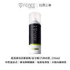 T-FENCE 防御工事 乾洗消臭清潔慕斯 250ml 汽機車內裝安全帽內襯清潔, 1個