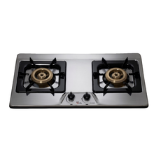 喜特麗 JT-GC201S 雙口檯面瓦斯爐：不鏽鋼面板、銅爐頭、安全熄火裝置, LPG