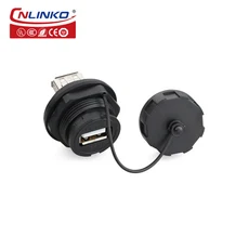 CNLINKO YU 시리즈 USB 2.0 3.0 방수 소켓 커넥터 산업용 전기 콘센트 암 잭, 02 USB2.0