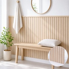 데코앤필름 접착식 루바 템바보드 벽면 가구 리폼 인테리어패널 40x100cm, 루바 워시오크, 3개