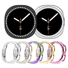 타임스토리 갤럭시워치8 다이아 하프 커버 케이스 PC 하드 액정보호, 스타라이트