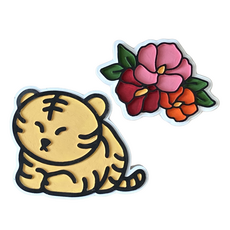 DIY 우리나라 상징 무궁화 호랑이 석고방향제 채색 키트, 블랙베리베이