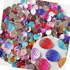 소모품 단면비즈(볼록원형_칼라혼합) 일천개입 x1봉, 본상품