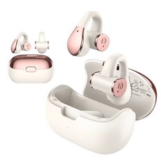 TOTU OWS骨傳導真無線藍牙耳機 開方式耳夾式運動藍芽耳機 SoundX系列 觸控/通話/聽歌 蘋果/安卓手機適用, 米金色, BE-5-OWS