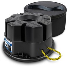 로블록 6인치 H 4개 트레일러 잭 블록 가방 포함 RV 캠퍼 안정 여행용 트레일러용 모든 텐트 기둥 발 5번째 휠 원형 사각형 또는 가위형 안정기용, 578H-6''H