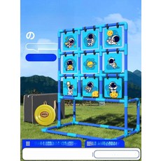 신발던지기 과녁판 야외 놀이 실내게임 단체놀이 학교 기본 빨강노랑 9칸+9판+가방, 1개, 베이직 캐릭터 L급 튜브