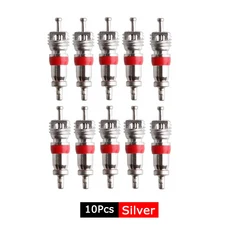 VODOOL-자동차 TR413 스냅인 고무 튜브리스 타이어 밸브 스템 차량 타이어 교체 밸브 캡 커버 키트 ATV 자전거 오토바이, 10개