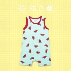 랩바이베이비 민소매점프수트 특허받은 체온 감지 열똑똑아기옷, 오렌지 Orange, 12M, 1개