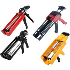 2구 듀얼 실리콘건 글루건 코킹건 실리콘총, C.글루건+다이아몬드 솔기 클리너, 1개