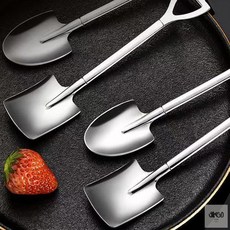 직코몰 삽모양 디저트 스푼 사각삽