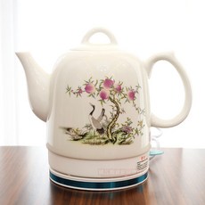 심플 도자기 전기포트 주전자 티포트 가정용, 1.7L 크레인, 기본 색상