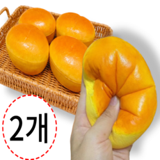 아크배라 대왕 말랑이 스퀴시 장난감 주물럭 스트레스볼 촉감놀이, 2개, 치즈케이크