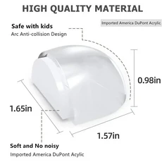 문짝 스톱 투명 아크릴 원통형 충돌 방지 버퍼 벽 및 가구 보호용 자체 접착 바닥 스토퍼, 03 B 1pc