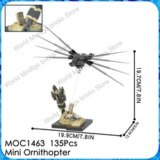 MOC 영화 피규어 Brickheadzs 공상 과학 벽돌 로봇 Ornithopter 수요일 호환 빌딩 블록 어린이 성인을위한, 06 MOC143