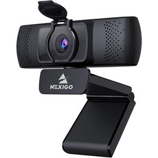 NexiGo N960E 1080P 60FPS 웹캠라이트 포함 소프트웨어 빠른 자동 초점 내장 프라이버시 커버 USB 웹 카메라 듀얼 스테레오 마이크 Zoom 미팅용 Skype, Webcam 1080p