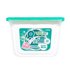 妙管家 8倍濃洗衣球 純淨清香 椰子油萃取 50顆入 潔淨去污 除異味, 1個, 盒裝50顆