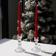 크리스탈 아이스 테이퍼 캔들홀더 카페 포인트소품 수집품 데스크테리어 빈티지 미니어쳐