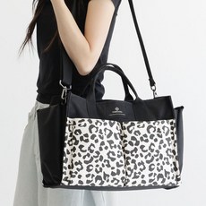 와이엠마마 가벼운 기저귀가방 이너백 물티슈포켓 멀티빅윰백, 레오파드