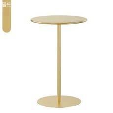 라운드 테이블 원형 스탬프 귤색 흰색 카페 다이닝 모던 업소용, 40x40x56cm, 골드