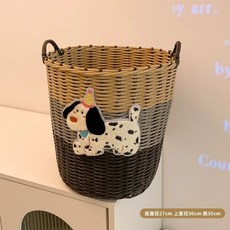 髒衣籃 洗衣籃 收納籃 家用 衛生間 浴室神器, 帽子小狗-棕米色大號（35）