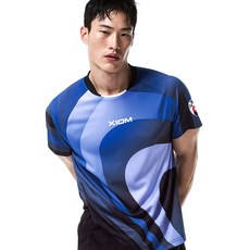엑시옴(XIOM) 공식 본사 직영 웨이브(WAVE) 2컬러 기능성 탁구 유니폼 반팔 상의 경기용 탁구복