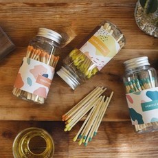 긴성냥 디자인 선물용 성냥개비 성냥 ver.3 보틀 [1EA 또는 1set 구성], Orange