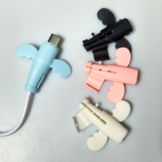 케이블 충전기 날개 단선방지 선 보호 보호캡 케이블, 핑크