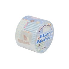 디어플레이스 패치워크 마스킹테이프 다꾸 스티커 30mm x 3m, 1개, 4 해피 레인드롭