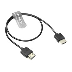 Uonecn Atomos Ninja V Portkeys BM5용 왼쪽 각도 HDMI 2.1 케이블 48Gbps 8K 브레이드 코일 HDMI 코드 소니 A7iv Z-CAM, 블랙