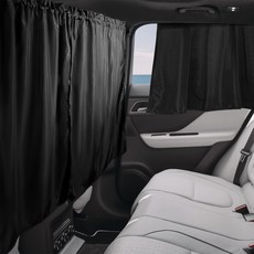 KEMEI 차량용 암막 차박커튼 뒷자석 자동차 프라이버시 햇빛가리개 커튼 창문, 1세트, 블랙 1세트, 블랙