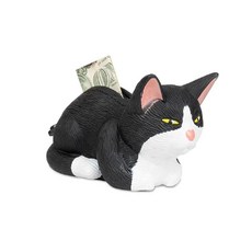 Archie McPhee Novelty 미니 고양이 발바닥 지퍼 풀 동전 지갑 턱시도 129537