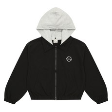에꼴리에 여아 후드 탈부착 카라 점퍼 23QT151 BK