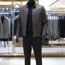 바쏘 24FW 이태리수입 천연 양가죽 100% 오일워싱 재킷점퍼 초콜릿브라운