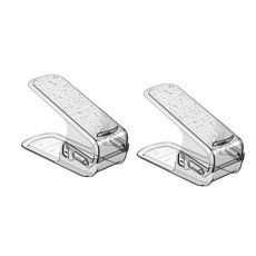 제이투 투명 고급형 신발 높이조절 슈즈렉 정리대, 2개