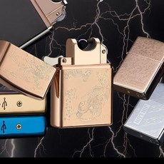 전자 지포라이터x1개 플라즈마 ZIPPO라이터, 1개, 무지-블루