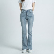 라르고비에 텐셀 히든밴딩 세미부츠컷 팬츠 하이웨스트 빅사이즈 청바지 [기장3종]