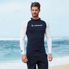 에어워크서프 남성래쉬가드 긴팔(단품) YAWe5009-NV 수영복비치웨어