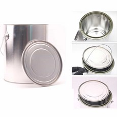 판다디자인몰 원형뚜껑사이깡4L 1개 페인트통4리터 페인트빈깡통 페인트깡통 빈티지깡통 페인트통